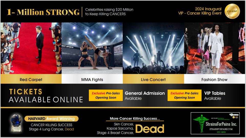 October 10, 2024, Heads UP, Thank you! and Best Wishes to ALL !!!In light of the recent natural disasters in Florida, including hurricanes and tornadoes, we are grateful to report that all our partners and employees in Miami, Palm Beach, and the northern surrounding areas are safe. They are currently cleaning up after the floods and are in shock from witnessing the tornadoes, but thankfully they were not directly impacted. Our thoughts and prayers go out to everyone in those affected areas who are in need of support.On a different note, I want to express my Astonishment and Thankfulness for the overwhelming number of Birthday wishes I received during this challenging time. My Phone was dinging almost non-stop all day yesterday while I watched the events unfold on TV. This was certainly Historic.It is remarkable to see the outpouring of support and love from our "most certainly" strong and silent type crew, well... it's Almost time to bring the noise. This truly shows that we are not alone in our mission to fight cancer. We have strong backing from a number of supporters, "1-Million Strong, No-doubt", I Thank you and I am immensely Grateful for each and every one of you.In light of this revelation, once we announce the VIP fundraiser event date we will be offering "Exclusive ticketing opportunities" for all our supporters and shareholders celebrating our 1-Million Strong Killing Cancers community. Our CSi-VIP packages, which will provide a unique VIP experience, will be completed and sent out to all our CSi-VIPs. This event will not only be a cancer killing fundraising opportunity, but also a chance for our 1-Million Strong Cancer Killing supporters to come together and enjoy the occasion.Again, I would like to take this opportunity to express my heartfelt gratitude to everyone who sent me Birthday wishes, both yesterday and today. This overwhelming acknowledgement has certainly given me even more strength and determination to bring our low-cost, cancer-killing solutions to those who need them the most, not just within the United States, but worldwide. 1-Million Strong Killing Cancers.Thank you once again for your support. We are truly blessed, and our thoughts and prayers go out to all those affected by the recent natural disasters.God Bless.Talk soon.Raymond - IGWTraymond.dabney@cannabisscience.com